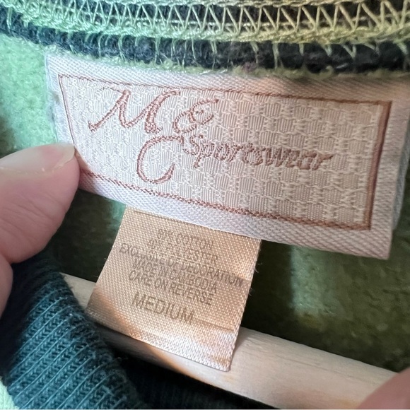 Vintage Christmas Sweatshirt Snowman M&C Sportswear size M Holiday Crewneck - Picture 4 of 4